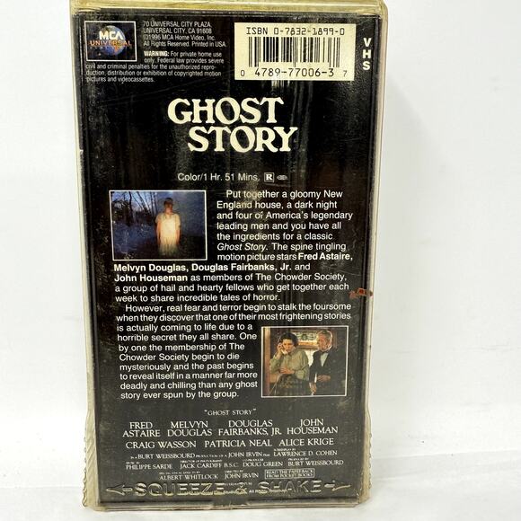 Hollywood Video Ghost Story Fred Astaire 1981 VHS Tape RARE Nostalgia VTG Movie - Picture 4 of 8